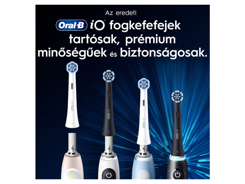 Oral-B iO Gentle Care fogkefefej, fekete, 4 db