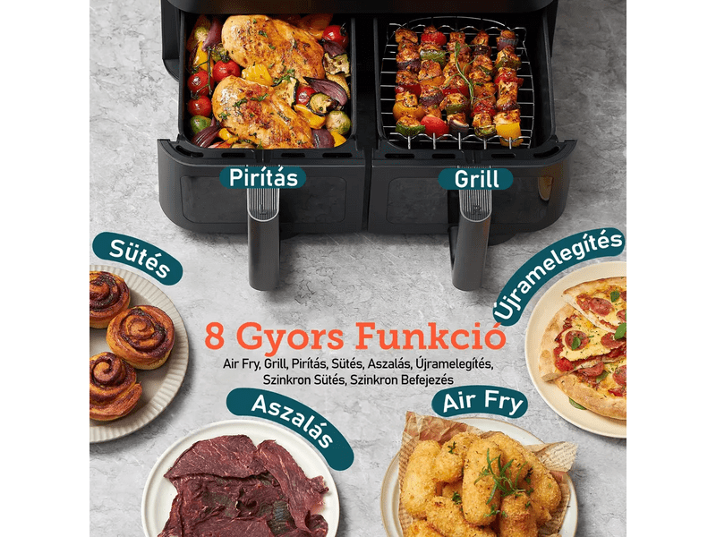 Cosori Dual Basket Forrólevegős sütő (CAF-R901-AEU)