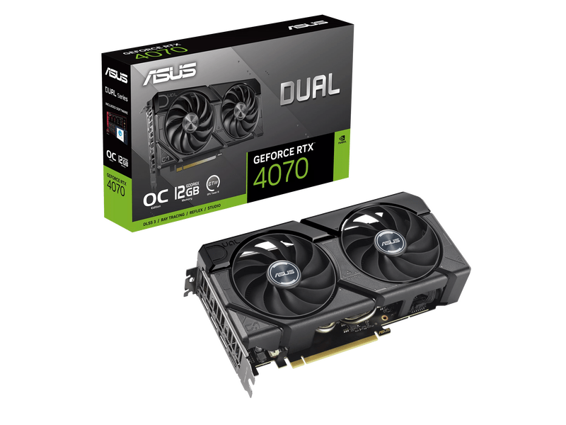 Asus Dual GeForce RTX™ 4070 EVO OC 12 GB GDDR6X Videókártya