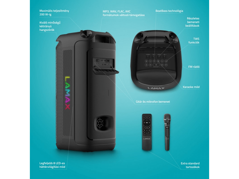 LAMAX PartyKing1 Max Hordozható party hangszóró