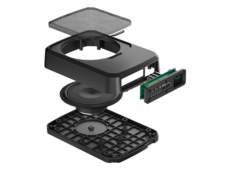 Hertz DBA 201F FEM Lapos aktív mélynyomóláda