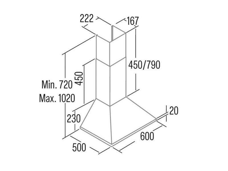 Cata Omega 600 BK/M Páraelszívó, fekete
