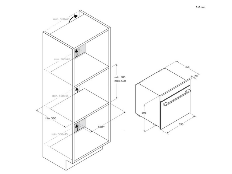 Candy CA6 NP5B3YTB Ugradbena pećnica