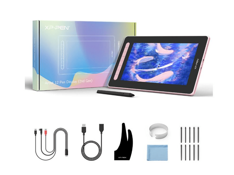XP-Pen Artist 12 (2nd Gen) Grafikus kijelző, pink