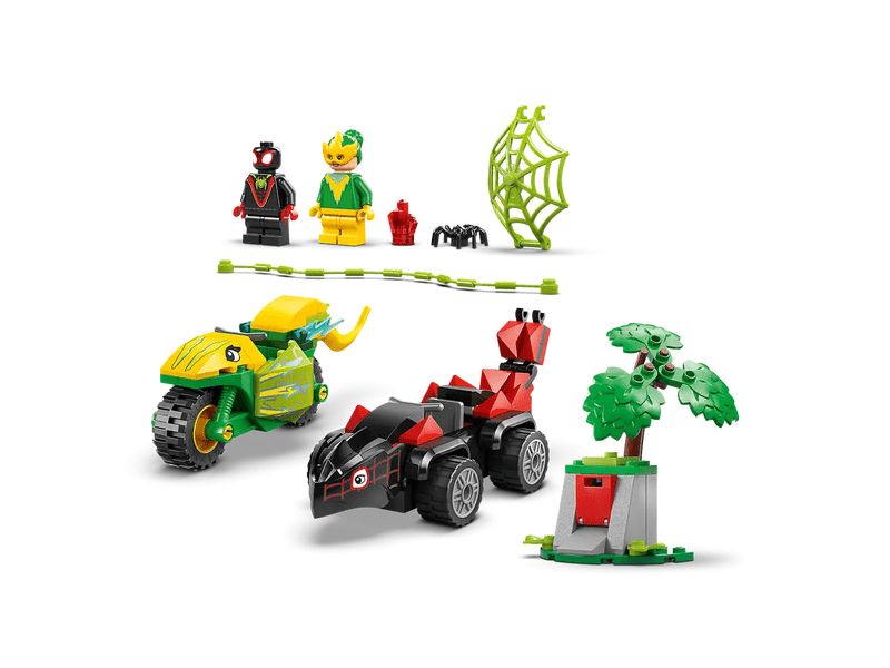 LEGO® Marvel Spin és Electro: Üldözés a dinójárművel (11198)