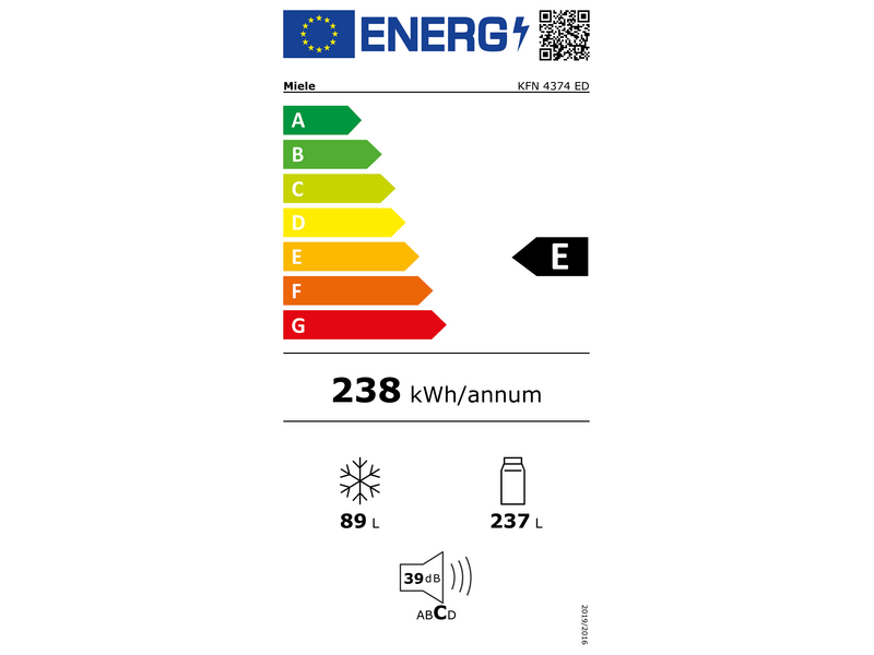 Miele KFN 4374 ED Alulfagyasztós hűtőszekrény