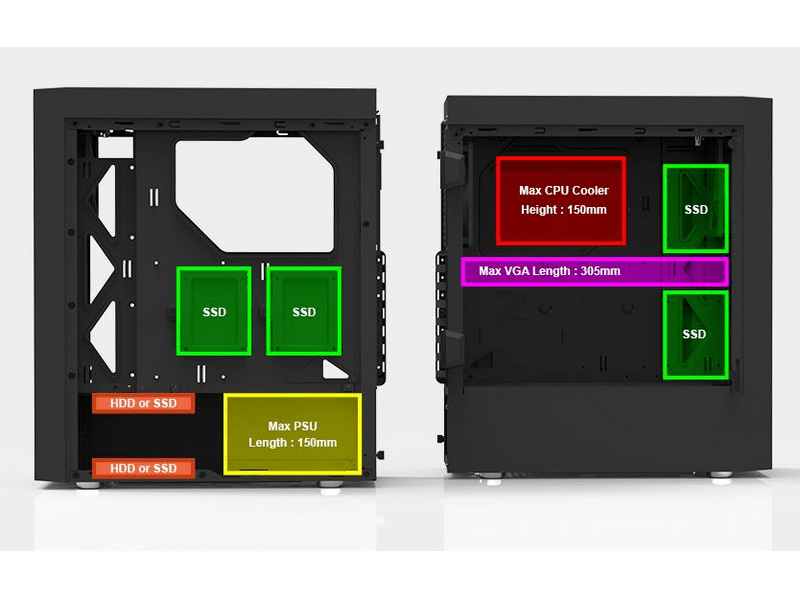 Zalman T7 Midi ATX Számítógépház