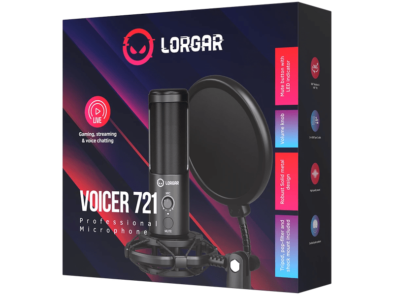 LORGAR VOICER 721, Gaming mikrofon