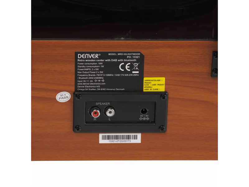 Denver MRD-52LW Retro Lemezlejátszó