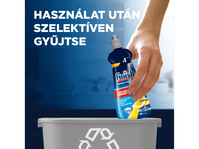 Finish Shine & Protect Rinse Aid öblítőszer gépi mosogatáshoz, Citrom, 400 ml