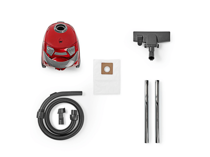 Nedis VCBG100RD Porzsákos porszívó, piros