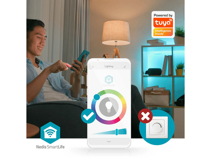 Nedis WIFILW06RGB SmartLife Dekoratív fali lámpa szett