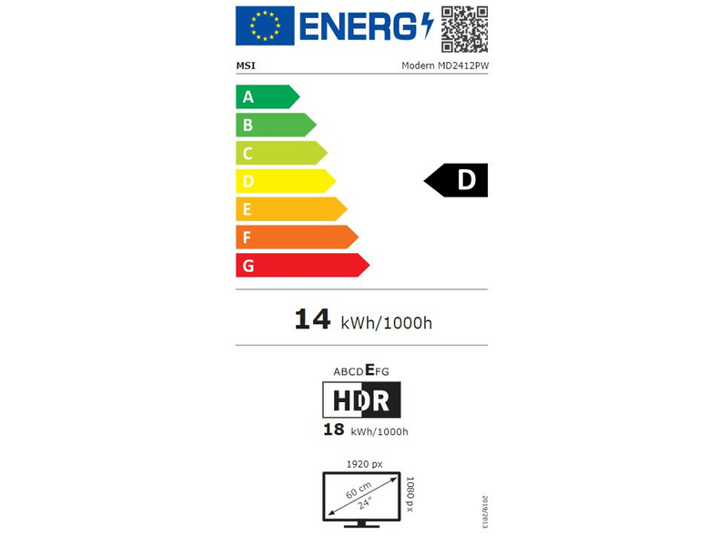 MSI Moderni MD2412PW 23,8" FHD monitor (9S6-3PA59H-078)