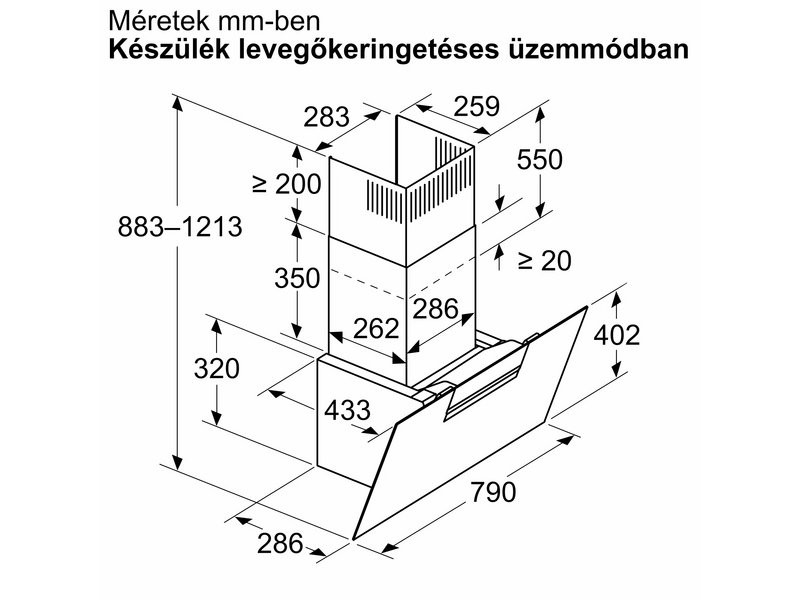 Neff D85IFN1S0 Falra szerelhető páraelszívó