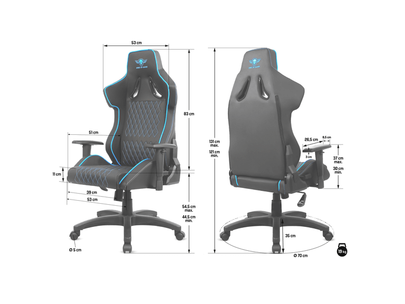 Spirit of Gamer Neon Gamer szék, kék (SOG-GCNBL)