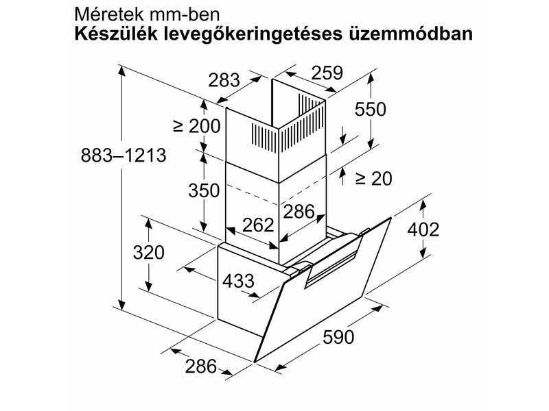 Neff D65IFN1S0 Falra szerelhető páraelszívó