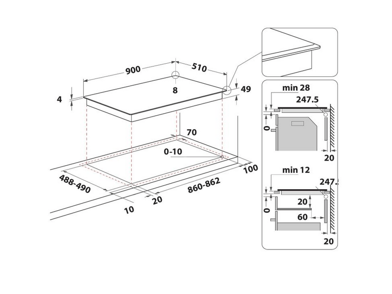 Whirlpool WT 1090 BA Indukciós főzőlap