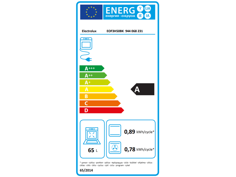 Electrolux EOF3H50BK Beépíthető sütő + Electrolux EHF6241FOK Beépíthető kerámia főzőlap