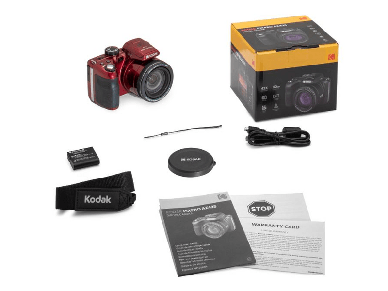 Kodak Pixpro AZ425 digitális fényképezőgép, piros