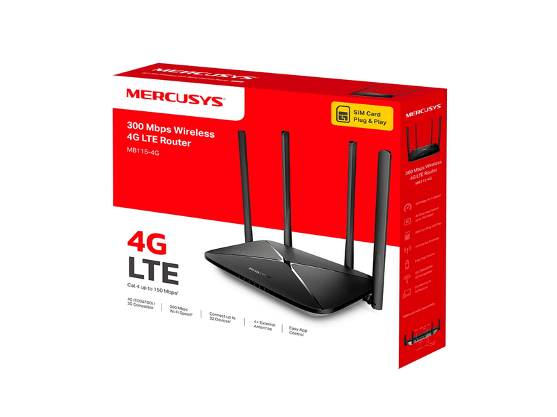 Mercusys MB115-4G 300Mbps Wireless N 4G LTE Router