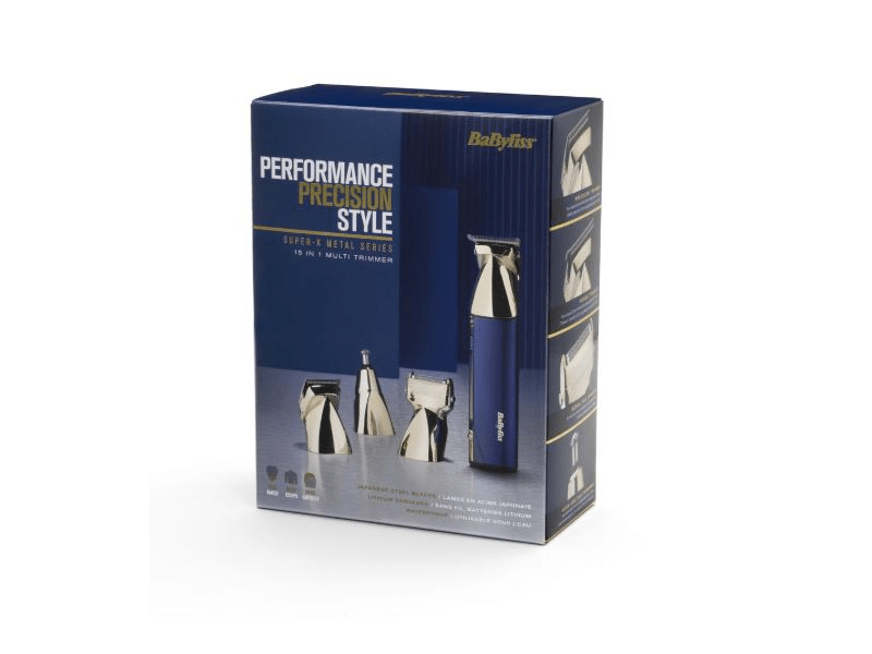 BaByliss MT992E Super-X Metal 15in1 Arc- és testszőrtelenítő készlet, kék