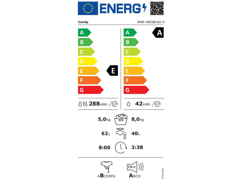 Candy BWR 485SBL6G-S Mosó-szárítógép