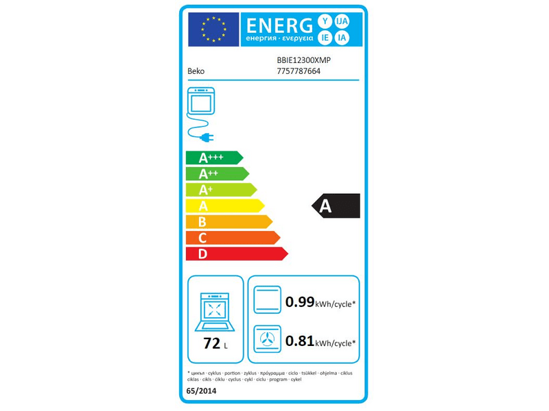 Beko BBIE12300XMP Beépíthető sütő