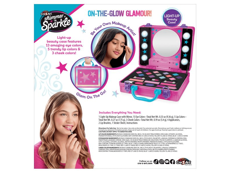 Shimmer 'n Sparkle: Szépségbőrönd tükörrel és világítással (17362)