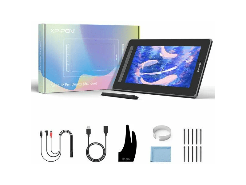 XP-Pen Artist 12 (2nd Gen) Grafikus kijelző, fekete