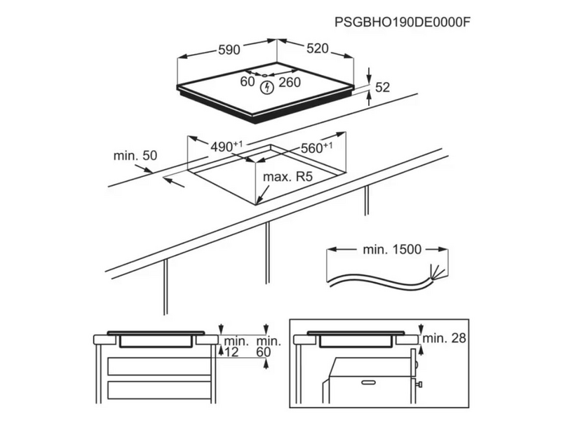 Zanussi ZITN641K Beépíthető indukciós főzőlap