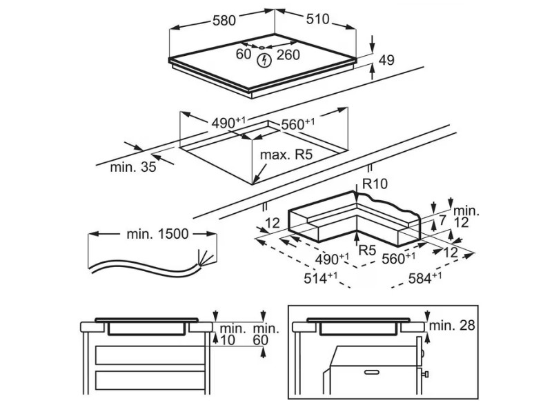 AEG TO64IC0FIT Ugradbena indukcijska ploča za kuhanje