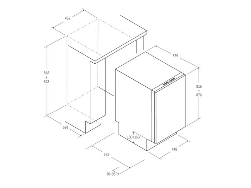 Haier XI1C3TB2FB ugradbena perilica posuđa