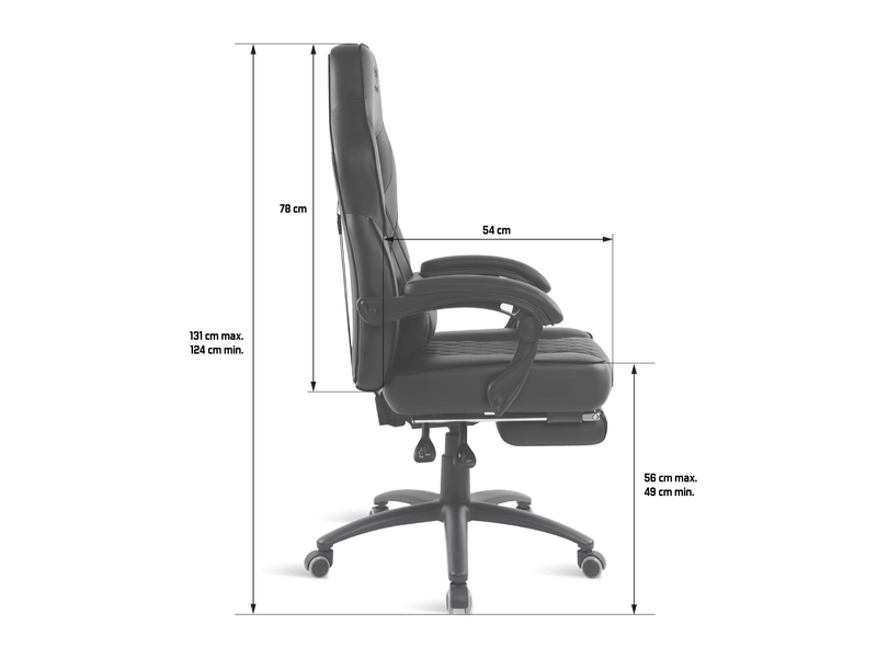 Spirit of Gamer Mustang Gamer szék, fekete (SOG-GCMBK)