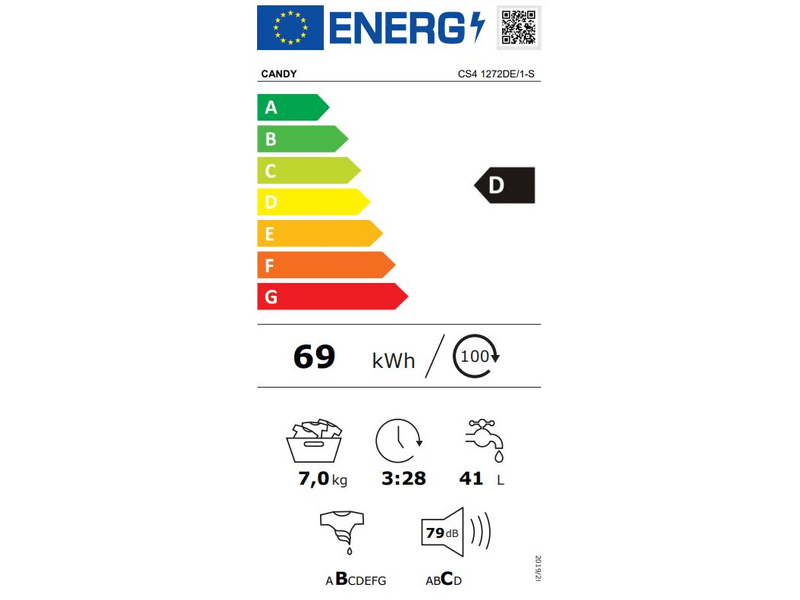 Candy CS4 1272DE/1-S Elöltöltős mosógép