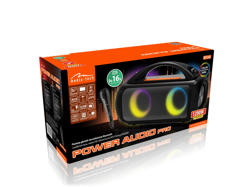 Media-Tech MT3184 Power Audio Pro Bluetooth hangszóró