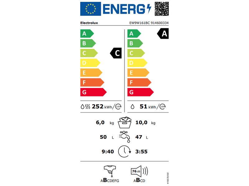Electrolux EW9W161BC PerfectCare 900 Mosó-szárítógép