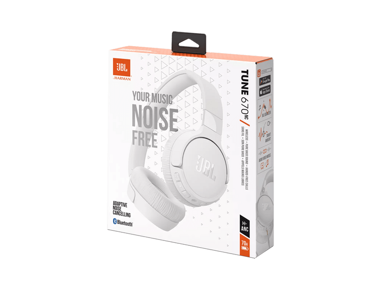 JBL Tune 670NC Bluetooth slušalice, bijele