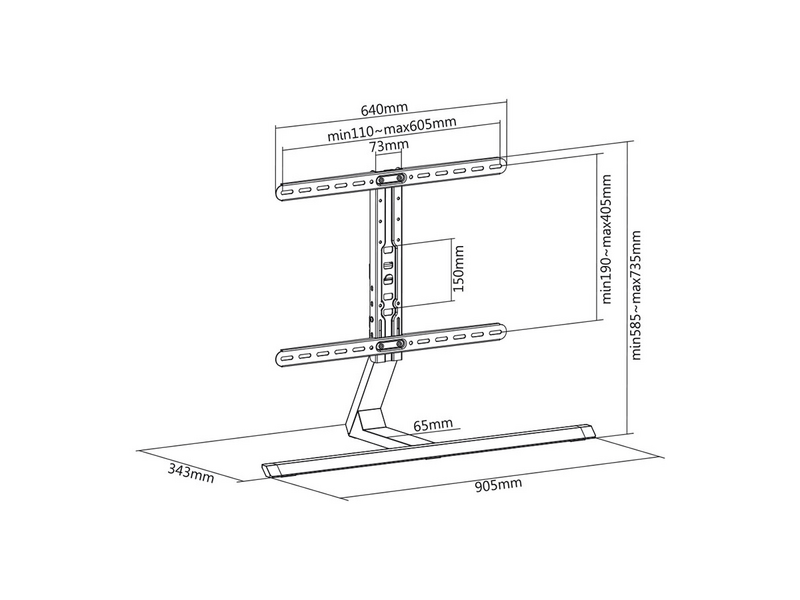 Stell SHO 1044 Asztali TV állvány, 37-75