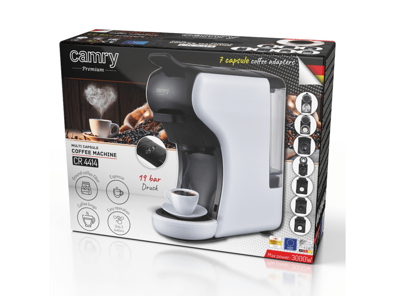 Camry CR 4414 Multikapszulás kávéfőző, fehér