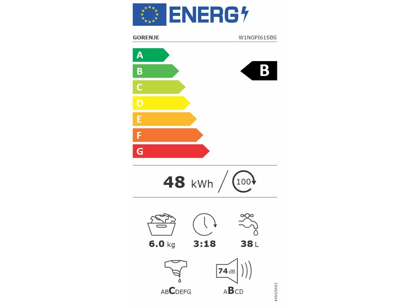 Gorenje W1NGPI61SBS Elöltöltős mosógép