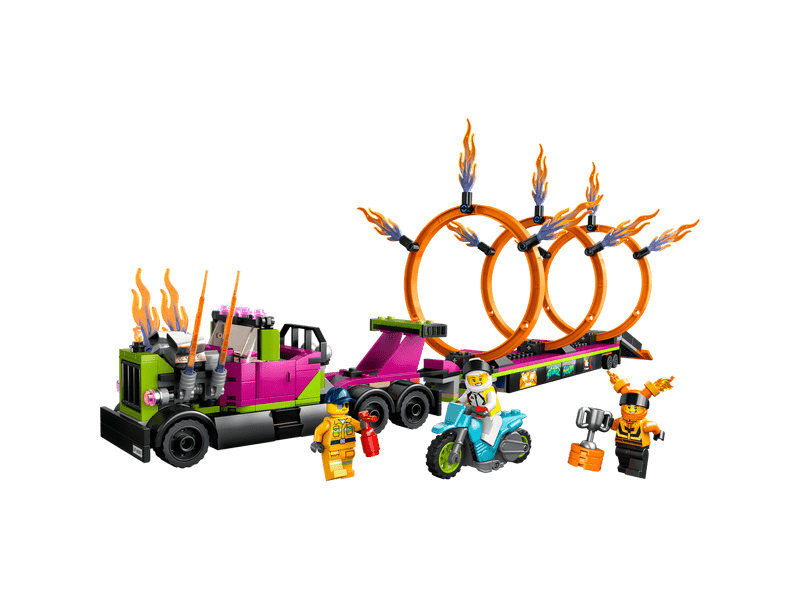 LEGO® City Kaszkadőr járgány és tűzgyűrű kihívás (60357)