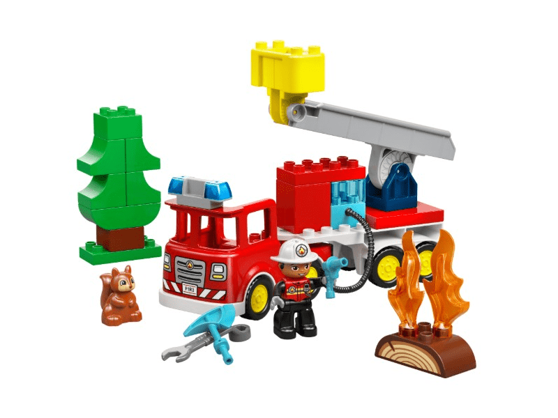 LEGO® DUPLO® Városi kalandok Tűzoltóautó tömlővel és tűzoltóval (10473)