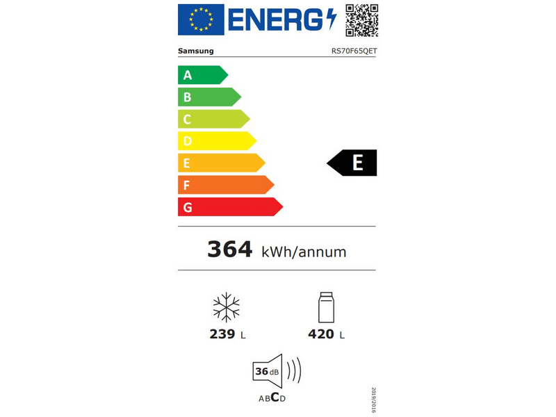 Samsung RS70F65QETEO Side-by-Side hűtőszekrény