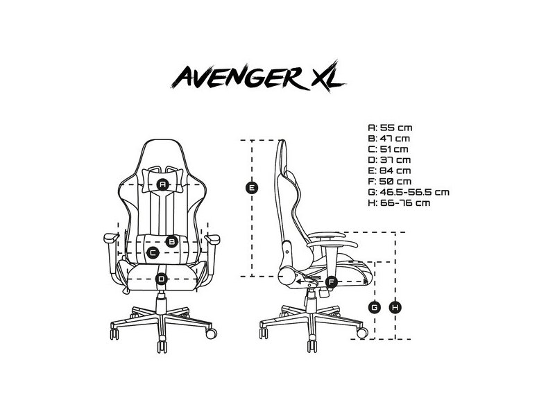 Fury Avenger gamer szék, XL méret