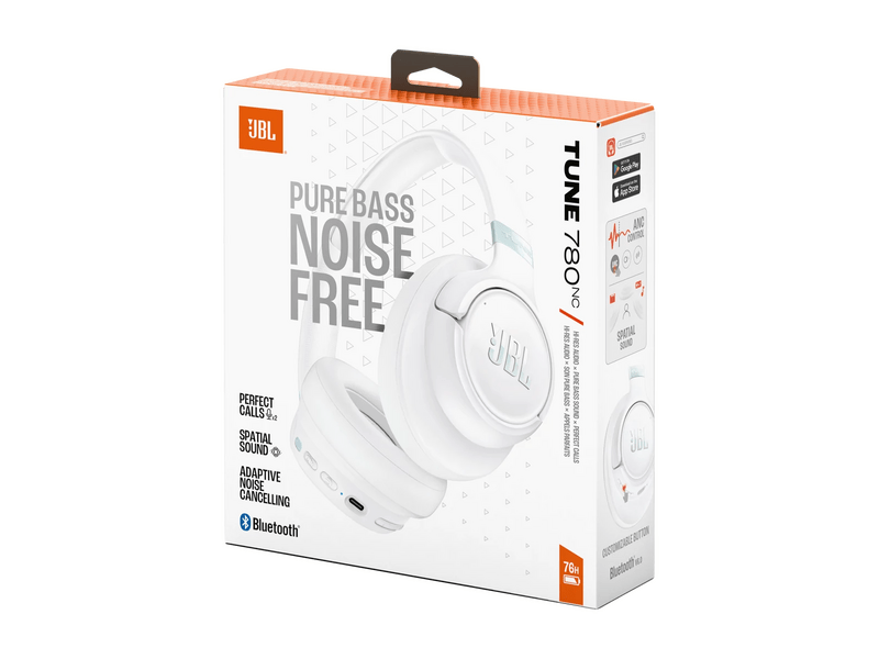 JBL Tune 780NC Bluetooth fejhallgató, fehér