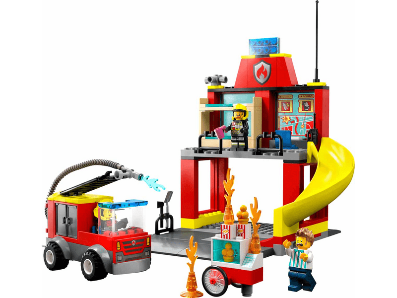 LEGO® City Tűzoltóállomás és tűzoltóautó (60375)