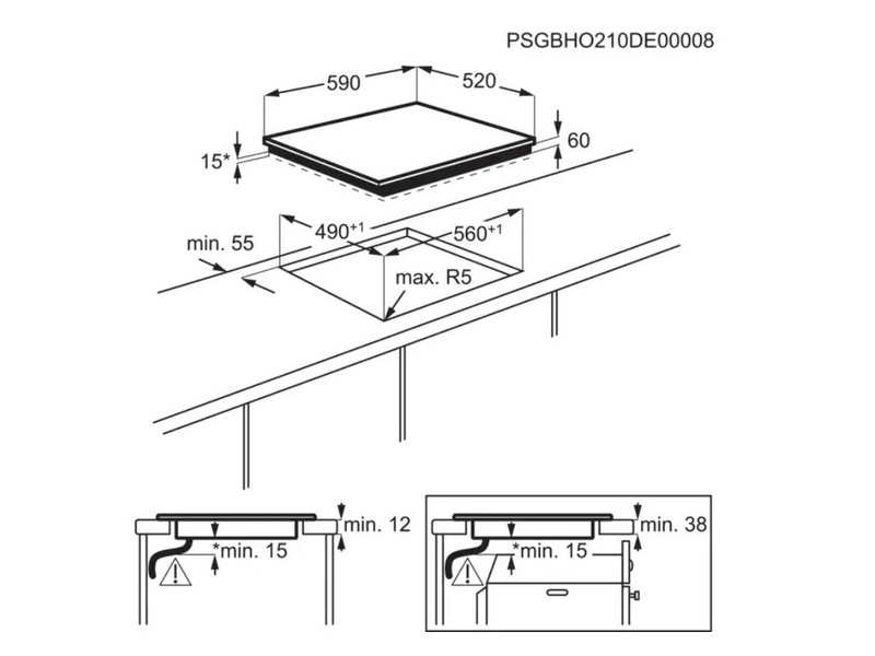 Zanussi ZITN641K Beépíthető indukciós főzőlap
