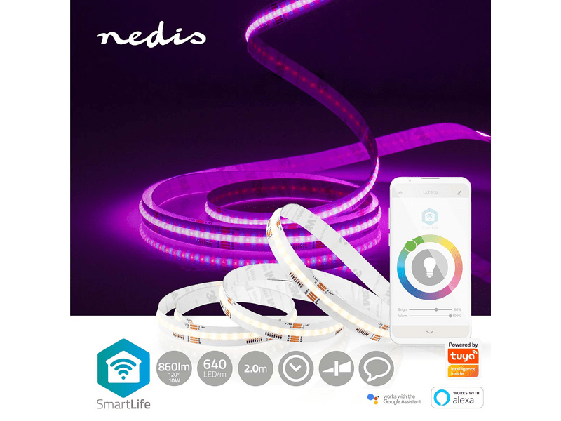 Nedis WIFILSC20CRGB SmartLife LED Szalag, 2 m