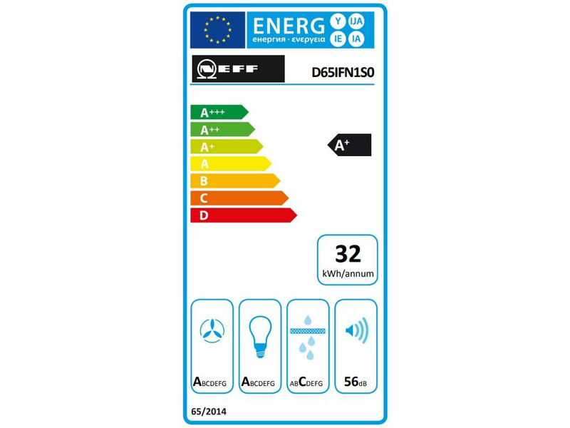 Neff D65IFN1S0 Falra szerelhető páraelszívó