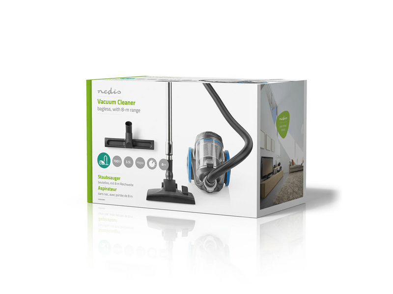 Nedis VCBS550BU Porzsák nélküli porszívó, kék